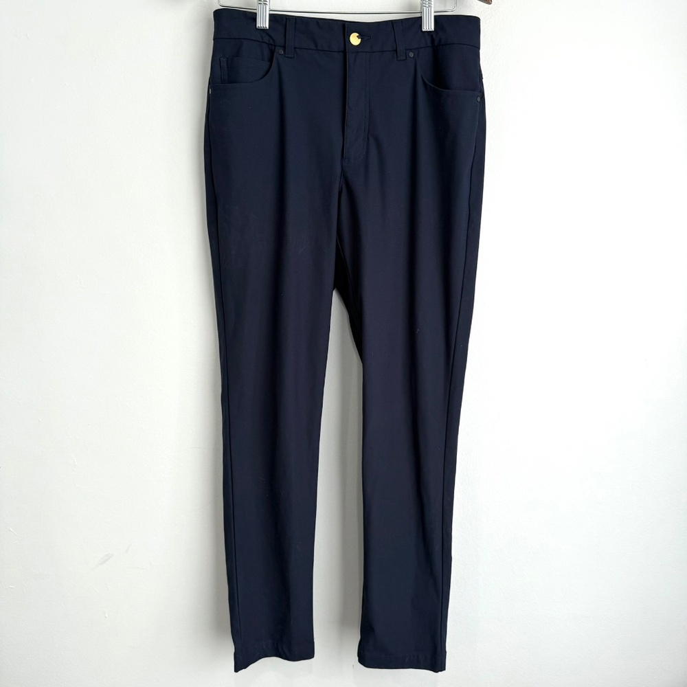 VRST Mens 32x30 Navy Blue Performance Straight Leg Performance Pants Y1